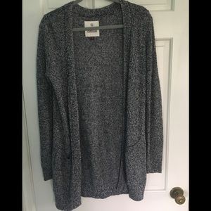 Mid-Length Gray/White/Black  Sweater/Cardigan